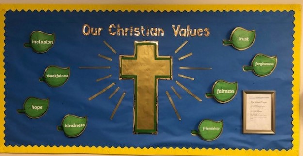 Our Christian Values display